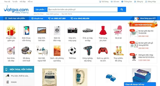 Các trang web bán hàng online